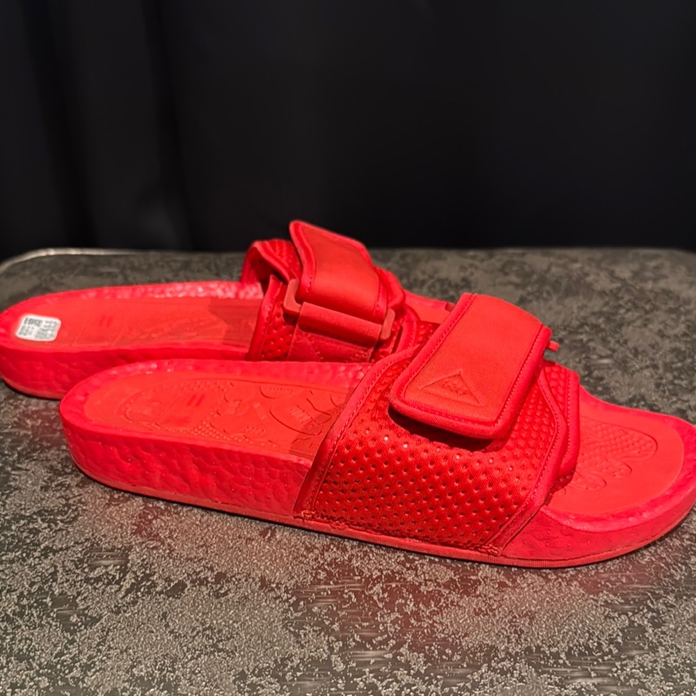 Adidas Red Sandals with Adjustable Strap